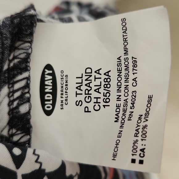 Old Navy Blue Gray Bird Print Dress - Picture 5 of 6